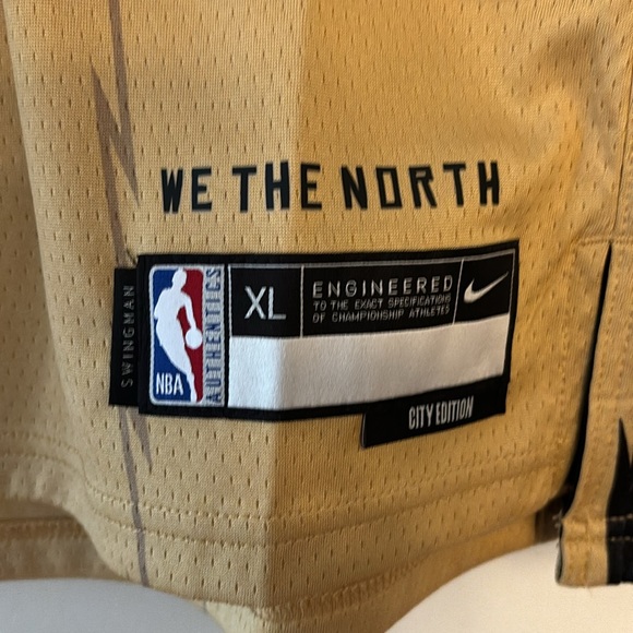 Nike -Scottie Barnes NBA Gold Toronto Raptors Jersey 2023/24 - Picture 3 of 9